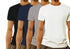 Aaramkhor Combo Gift Pack of 4 Model Men Black Navy Blue GreyMelange White Tshirts for Men