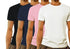 Aaramkhor Combo Gift Pack of 4 Model Men Black Navy Blue GreyMelange White Tshirts for Men