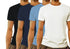 Aaramkhor Combo Gift Pack of 4 Model Men Black Navy Blue GreyMelange White Tshirts for Men
