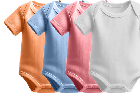 Aaramkhor Combo Gift Pack of 4 Romper Black Baby Blue Pista Green White Tshirts for Men