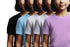 Aaramkhor Combo Gift Pack of 5 Girls_Tshirt Black Navy Blue Lavender White Lavender Tshirts for Kids