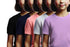 Aaramkhor Combo Gift Pack of 5 Girls_Tshirt Black Navy Blue Lavender White Lavender Tshirts for Kids