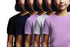 Aaramkhor Combo Gift Pack of 5 Girls_Tshirt Black Navy Blue Lavender White Lavender Tshirts for Kids