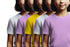 Aaramkhor Combo Gift Pack of 5 Girls_Tshirt Black Navy Blue Lavender White Lavender Tshirts for Kids
