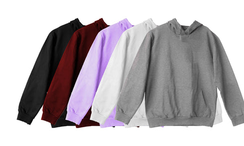 Aaramkhor Combo Gift Pack of 5 Hoodie Black Navy Blue Lavender White Grey Tshirts for Men