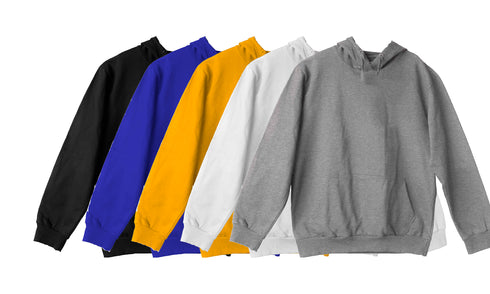 Aaramkhor Combo Gift Pack of 5 Hoodie Black Navy Blue Lavender White Grey Tshirts for Men