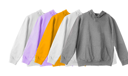 Aaramkhor Combo Gift Pack of 5 Hoodie Black Navy Blue Lavender White Grey Tshirts for Men