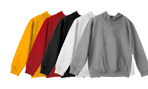 Aaramkhor Combo Gift Pack of 5 Hoodie Black Navy Blue Lavender White Grey Tshirts for Men