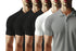 Aaramkhor Combo Gift Pack of 5 Polo Black Navy Blue Grey White Grey Tshirts for Men