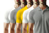 Aaramkhor Combo Gift Pack of 5 Polo Black Navy Blue Grey White Grey Tshirts for Men