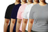Aaramkhor Combo Gift Pack of 5 Womens Plussize Black Navy Blue Grey White Grey Tshirts for Women
