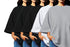 Aaramkhor Combo Gift Pack of 5 Womens_Oversized Black Navy Blue Grey White Grey Tshirts for Women
