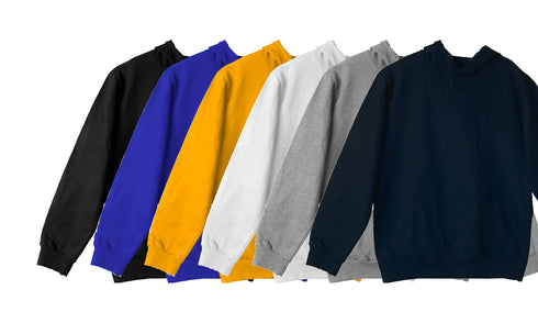 Aaramkhor Combo Gift Pack of 6 Hoodie Black Navy Blue Grey White Grey Navy Blue Tshirts for Men