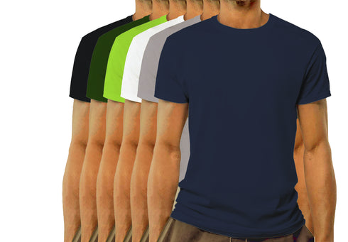 Aaramkhor Combo Gift Pack of 6 Model Men Black Navy Blue GreyMelange White GreyMelange Navy Blue Tshirts for Men