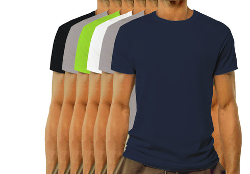 Aaramkhor Combo Gift Pack of 6 Model Men Black Navy Blue GreyMelange White GreyMelange Navy Blue Tshirts for Men