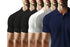 Aaramkhor Combo Gift Pack of 6 Polo Black Navy Blue Grey White Grey Navy Blue Tshirts for Men