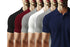 Aaramkhor Combo Gift Pack of 6 Polo Black Navy Blue Grey White Grey Navy Blue Tshirts for Men