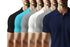 Aaramkhor Combo Gift Pack of 6 Polo Black Navy Blue Grey White Grey Navy Blue Tshirts for Men