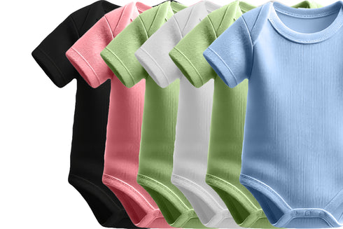 Aaramkhor Combo Gift Pack of 6 Romper Black Baby Blue Pista Green White Pista Green Baby Blue Tshirts for Men