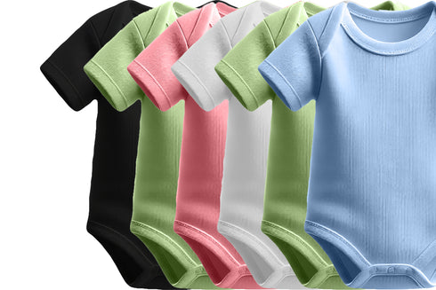 Aaramkhor Combo Gift Pack of 6 Romper Black Baby Blue Pista Green White Pista Green Baby Blue Tshirts for Men