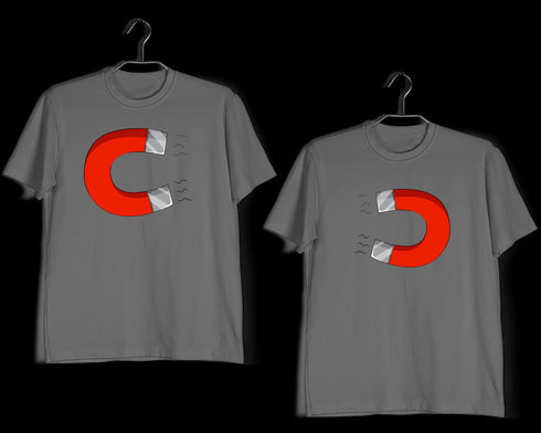 RELATIONSHIPS Matching Couples magnet couple T-Shirts for Boyfriend Girlfriend Fiance Husband Wife Mother Father Family