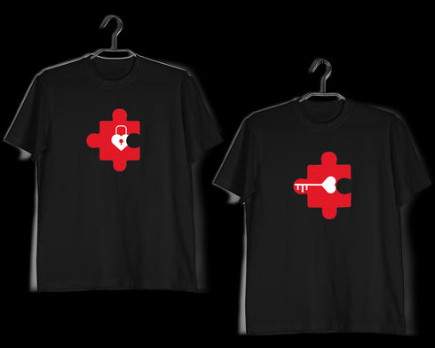 RELATIONSHIPS Matching Couples LOCK AND KEY T-Shirts for Boyfriend Girlfriend Fiance Husband Wife Mother Father Family