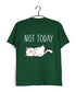 Cats Pop Culture CAT - NOT TODAY The classics Casual Graphic Printed T-Shirt for Men