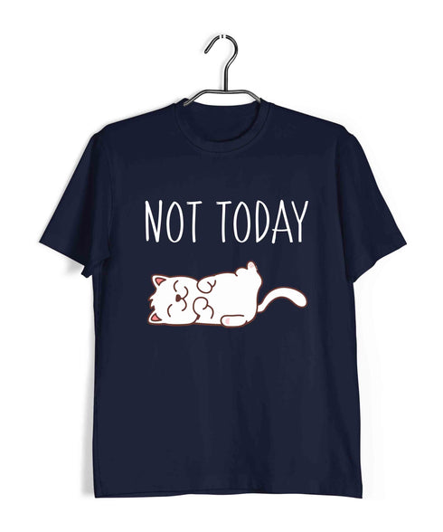 Cats Pop Culture CAT - NOT TODAY The classics Casual Graphic Printed T-Shirt for Men