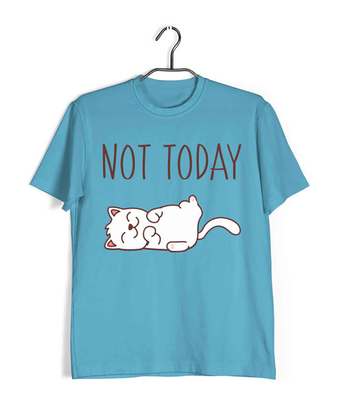 Cats Pop Culture CAT - NOT TODAY The classics Casual Graphic Printed T-Shirt for Men