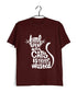 Cats Pop Culture TIME SPENT WITH CAT IS NEVER WASTED - CAT WORD ART The classics Casual Graphic Printed T-Shirt for Men