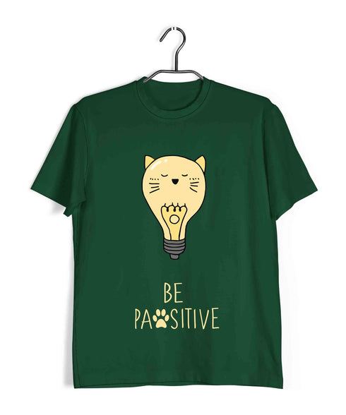 Cats BE PAWSITIVE The classics Casual Graphic Printed T-Shirt for Men