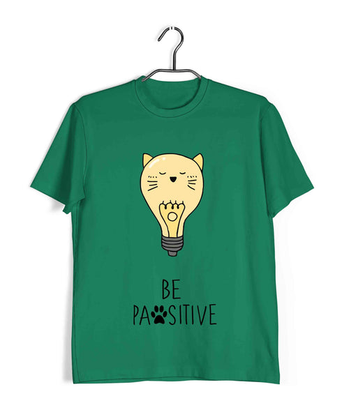 Cats BE PAWSITIVE The classics Casual Graphic Printed T-Shirt for Men