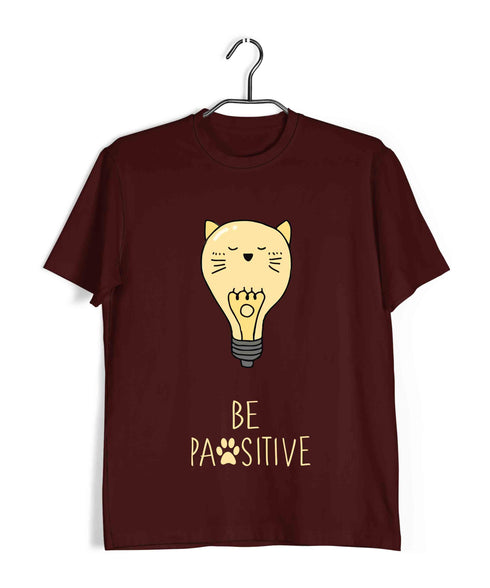 Cats BE PAWSITIVE The classics Casual Graphic Printed T-Shirt for Men