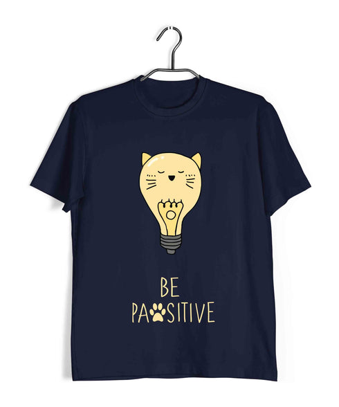 Cats BE PAWSITIVE The classics Casual Graphic Printed T-Shirt for Men