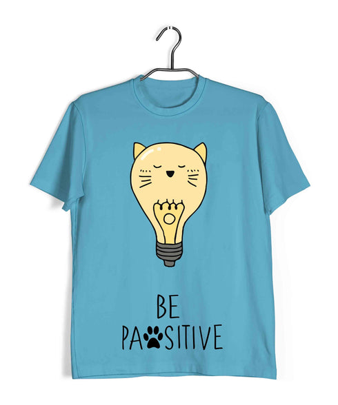 Cats BE PAWSITIVE The classics Casual Graphic Printed T-Shirt for Men
