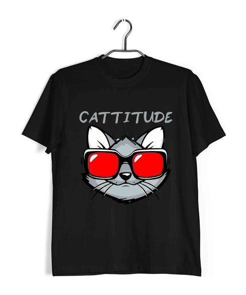 Pop Culture The classics Cats CATTITUDE Custom Printed Graphic Design T-Shirt for Women