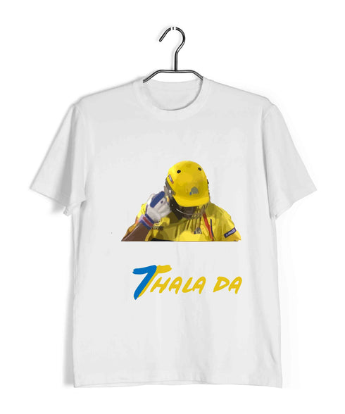 Dhoni Thala Cricket Casual Graphic Printed T-Shirt for Men