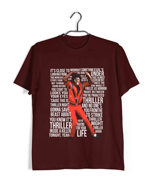 Michael Jackson THRILLER MUSIC Casual Graphic Printed T-Shirt for Men