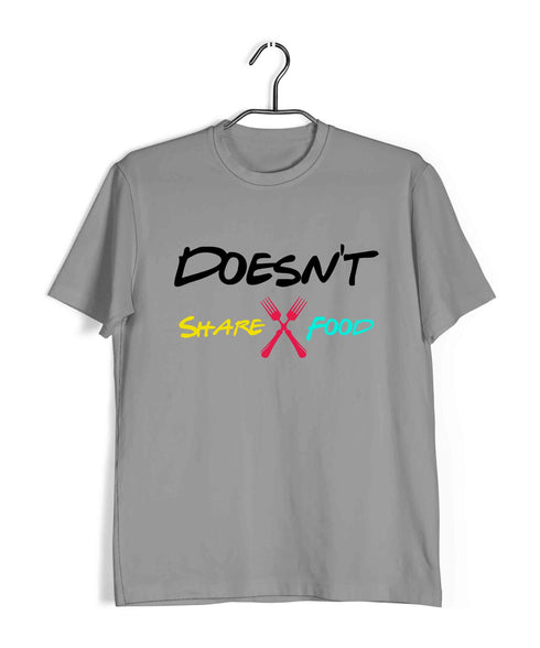 2 TV SERIES DOESN'T SHARE FOOD Custom Printed Graphic Design T-Shirt for Men