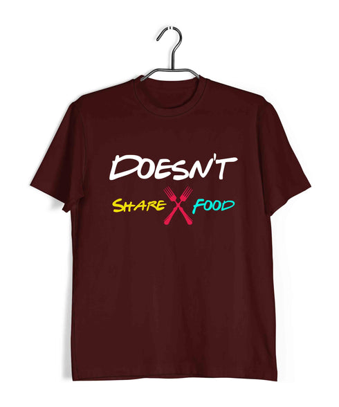 2 TV SERIES DOESN'T SHARE FOOD Custom Printed Graphic Design T-Shirt for Men
