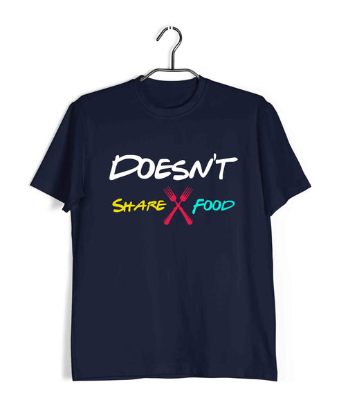 2 TV SERIES DOESN'T SHARE FOOD Custom Printed Graphic Design T-Shirt for Men