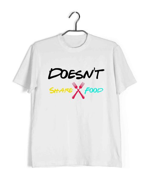 2 TV SERIES DOESN'T SHARE FOOD Custom Printed Graphic Design T-Shirt for Men