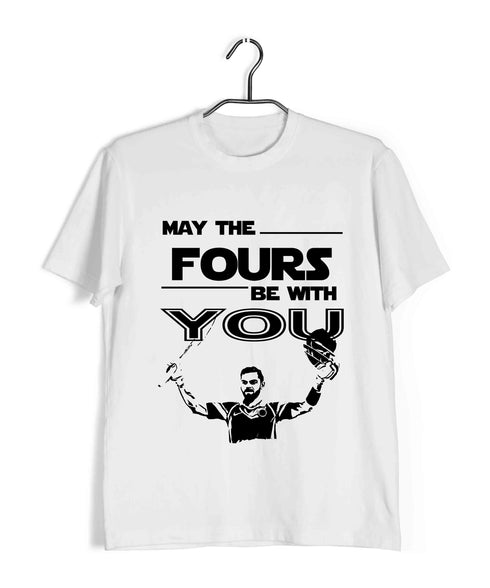 Team India Kohli - May the force be With you Cricket Casual Graphic Printed T-Shirt for Men