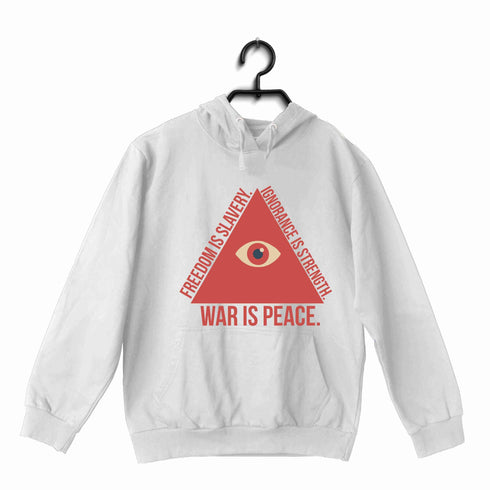 George Orwell Books George Orwell WAR IS PEace. Freedom is Slavery. Ignorance is strength. Triangle Format UNISEX HOODIE Sweatshirts