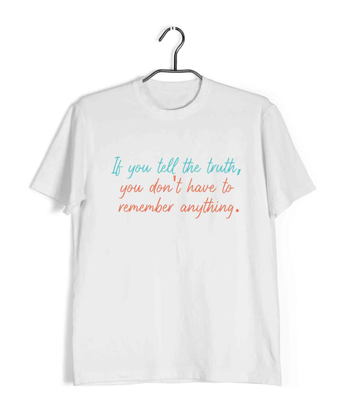 George Orwell If you tell the truth, you don't have to remember anything Books Casual Graphic Printed T-Shirt for Men