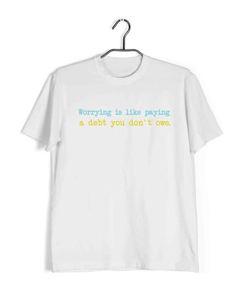 George Orwell ‰ۡÌÝ̏Worrying is like paying a debt you don't owe.‰ۡó� Books Casual Graphic Printed T-Shirt for Men