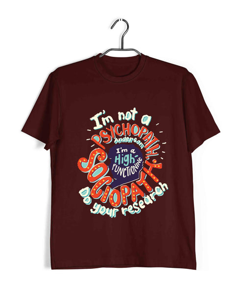 4 HIGH FUNCTIONING SOCIOPATH TV Series Casual Graphic Printed T-Shirt for Men