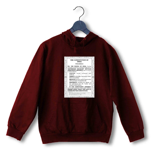 Politics Protest PREAMBLE OF OUR CONSTITUTION UNISEX HOODIE Sweatshirts