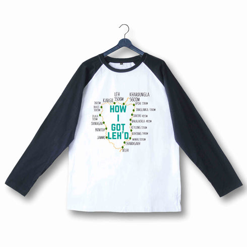 Travel Places How I got Leh'd Custom Printed Graphic Design Raglan T-Shirt for Women