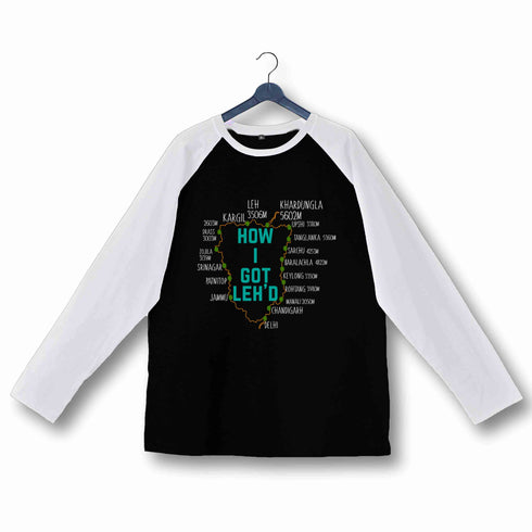 Travel Places How I got Leh'd Custom Printed Graphic Design Raglan T-Shirt for Women